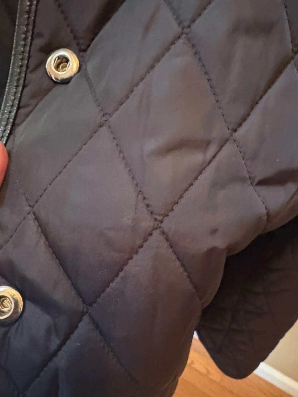 Coach Women's Black Quilted Button-Front Barn Jacket - Picture 7 of 7